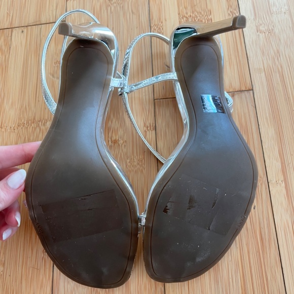 Silver DKNY Strappy Heels - NWOT - Picture 6 of 7